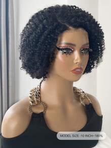 Glueless 5 x 5 Lace Closure Wig Jerry Curly Side Part Fuller Density Pre-plucked Short Human Hair Wig