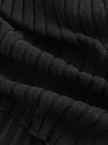 SHEIN MOD 女士单肩抽绳不对称喇叭袖二合一 T 恤 - 杏色 - 查看 3