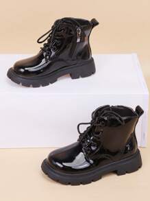 Botas brilhante com decoração de coração e estrela para meninas, nova moda outono/inverno