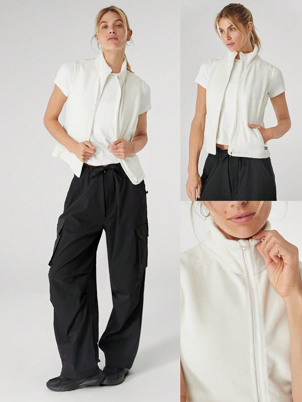 Thin Polar Fleece Soft Warm Stretchy Slim Fit Vest With Side Pockets Daily Casual Autumn Winter