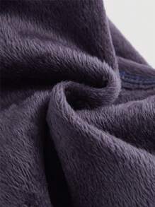 SHEIN MOD 大码厚款保暖牛仔喇叭裤，蓝色 - 藍色 - 查看 4