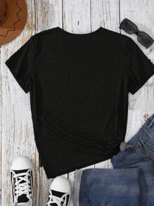 INAWLY Plus Size Vrouwen Astronaut Raccoon Ruimte Print Ronde Hals Korte Mouw Casual T-shirt Grafische T-shirts Vrouwen Tops, Voor De Zomer