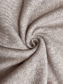 Chiquease Áo len chui đầu thường ngày họa tiết hoa dành cho nữ, mùa xuân và mùa thu - Màu Khaki - Xem 4