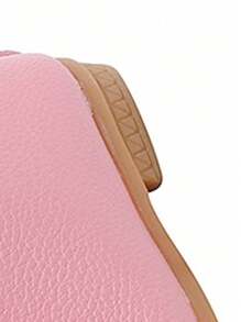 1 Pair Hook And Loop Flower Flat Shoes For Girls