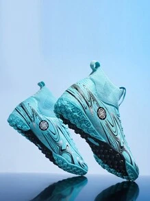 Nuevos zapatos de fútbol de verano para niños, zapatos de entrenamiento antideslizantes con clavos largos para niños y niñas estudiantes para uso en césped