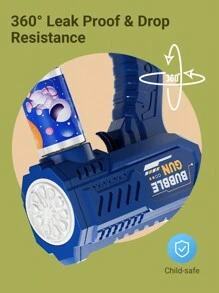 Teckwe Pistola de burbujas para niños con soluciones de burbujas, soplador de burbujas, juguete de verano, para exteriores, regalo de cumpleaños, regalos navideños, imprescindible para accesorios de campamento y vacaciones, suministros de campamento
