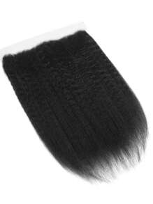 13x4 Ear To Ear Transparent Lace Frontal Closure Kinky Straight Unprocessed Human Hair Frontal 150% Density Full Lace Frontal Closures Pre-Plucked Natural Black - Natural Black - View 3