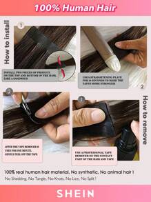 Premium Tape In Hair Extensions Human Hair Skin Weft Tape In Straight Thick Natural Hair Extensions Tape In Hair Tape Ins Hair Extensions - S613 - View 5