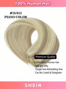 Clip In Hair Extensions Real Human Hair Remy Human Hair Extensions Clip Ins For Women, Natural Human Hair Clip Ins Hair Extensions Halloween Costumes Winter Christmas Halloween Costumes Autumn Outfits Women Fall Outfits Women Chic Elegant Glow Edgy Clean Classic Lit Snack Baddie 90s Vintage Retro Grunge Cottagecore Kawaii Cyberpunk Streetwear Preppy Futuristic Minimalist Street Style Bridal Photoshoot Date Night Casual Cozy Night Out Butterfly Clips - S18/613 - View 5