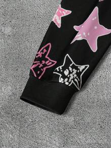 Manfinity Hypemode 男士秋季休闲星星字母印花连帽运动衫