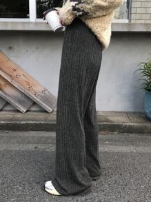 FRIFUL Women Casual Loose Solid Color Long Pants, Autumn & Winter Fleece Lined