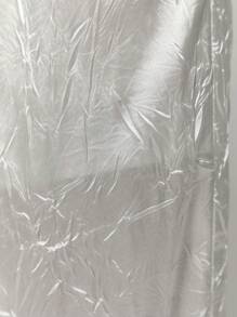 SHEIN EZwear 女士白色皱褶纹理宽松休闲裤 - 白色 - 查看 4