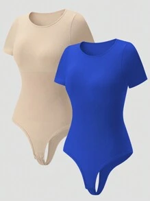 2pcs/Set Women Seamless Shaper Bodysuit - Multicolor - View 7