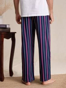 EverLounge 男士休闲条纹直筒休闲裤