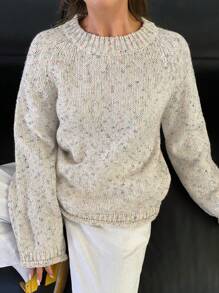 DAZY Women's Round Neck Oversized Pullover Sweater Fall - Multicolor - View 7