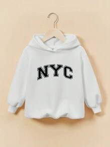 Vitoria Brayner Sudadera con capucha de manga larga, gruesa y casual para niña artista, ideal para días festivos, primavera y entrenamiento