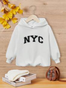 Vitoria Brayner Sudadera con capucha de manga larga, gruesa y casual para niña artista, ideal para días festivos, primavera y entrenamiento