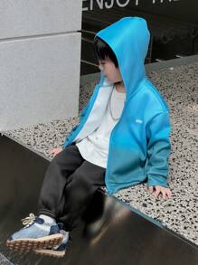 SHEIN 2pcs Young Boys Korean Style Hoodies & Pants Set, Loose Fit, Warm & Comfortable For Daily, School, Outdoor, Sports, Autumn Winter