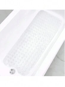 1 tấm thảm nhà tắm thiết kế trong suốt hiện đại - Thảm bồn tắm PVC mềm chống trượt , chống bụi bẩn, dễ vệ sinh, có nhiều giác hút và lỗ thoát nước, thảm nhà tắm có thể giặt bằng máy, thích hợp để tắm vòi sen (Vui lòng chọn kích thước phù hợp) - Trong sáng - Xem 2