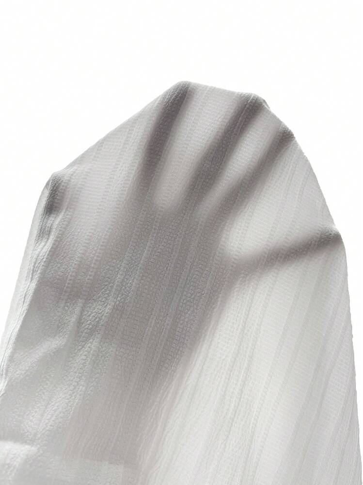 SHEIN LUNE Solid Color Front Buttoned Strappy Sundress For Summer - White - View 6