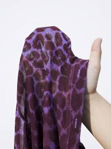 Maija 女式春夏宽松蝙蝠袖豹纹休闲衬衫 - 紫色 - 查看 9