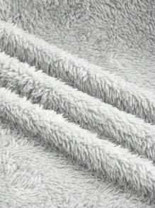 Manfinity VCAY Men's Loose Fit Hooded Fleece Padded Padded Coat, Suitable For Autumn And Winter - Black - View 4