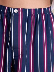 EverLounge 男士前扣条纹家居裤，日常休闲装 - 彩色 - 查看 3