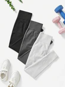 SHEIN Sport Studio 3pcs Seamless High Elasticity Sports Leggings