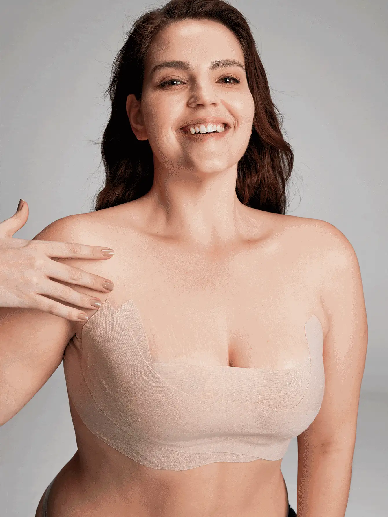LUVLETTE Plus Invisible Breast Lift Tape Sticky Bra - 4-Inch Wide Adhesive Skin-Friendy Tape For Push Up & Shape