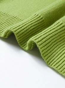 Manfinity EMRG Áo len nam cổ tròn in chữ thông thường - Màu xanh Ô liu - Xem 5