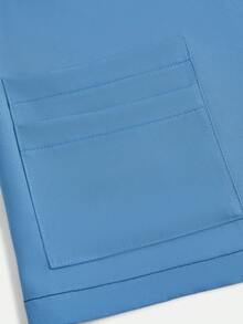 SHEIN TaskFit V 领短袖 3 色双口袋休闲制服手术服上衣衬衫、手术服、健康检查手术服制服手术服上衣女士纯色宠物美容工作服手术服上衣套装营养师工作服短袖实验室工作服 - 彩色 - 查看 16