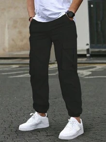 SHEIN 4pcs/Set Tween Boy Cargo Pants With Pockets & Cuffs