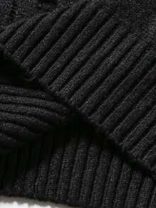 Manfinity EMRG Men's Solid Color Hollow-Out Knitted Sweater For Spring & Autumn, Men Goth Sweater, Black Sweater, Crochet Sweater, Men Knit Sweater, Y2k Sweaters