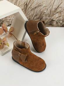New Autumn Infant Boots, Fashion Flat Boots For Little Girls, Warm Winter Outdoor Activity Shoes, Infant Footwear