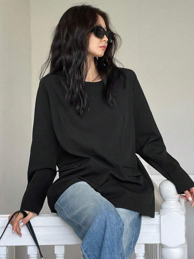 Women's Casual Solid Color Blazer Jacket, Autumn,Fall Women Clothes Business Attire