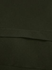 SHEIN Leap Crew 2pcs/Set Young Boys' Casual Hoodie Sweatshirt And Pants Set, Korean Style Loose Fit Comfortable Outfits Suitable For Daily, School, Travel, Sports, Autumn & Winter - Army Green - View 3