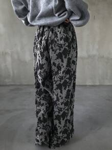 FRIFUL Women's Loose Drawstring Waist Ombre Color Block Casual Pants Fall,Winter - Multicolor - View 6
