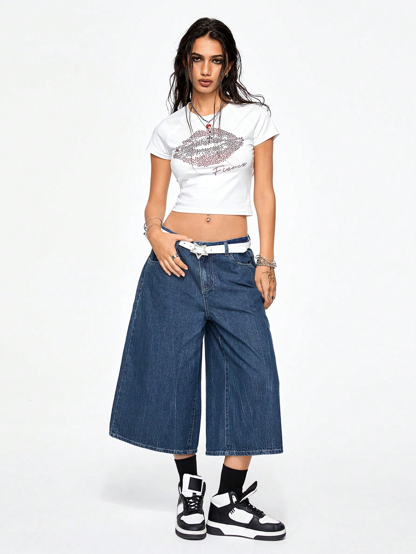 LGB BAGGY CROSS FRINGE BLUE初期 LGB BAGGY / SP（LGB BAGGY CROSS FRINGE BLUE Initial Boot cut）