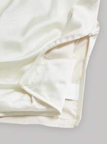 SHEIN MOD 杏色翻领折腰女式西装外套 - 杏色 - 查看 5