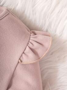 3 piezas Set de leggings con estampado de conejito lindo, camisa de manga larga y diadema para niña joven, ropa de estar en casa casual