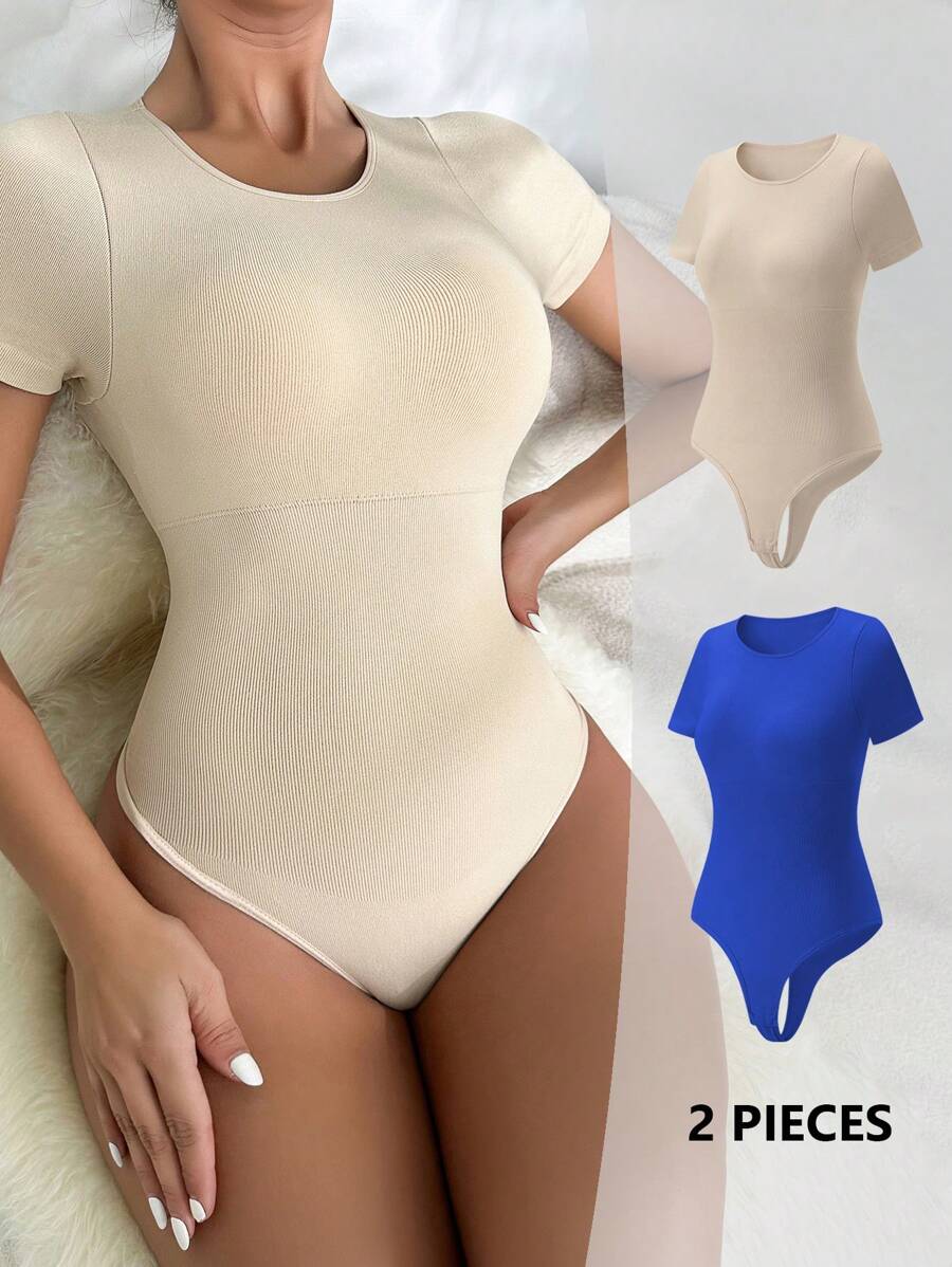 2pcs/Set Women Seamless Shaper Bodysuit - Multicolor - View 1