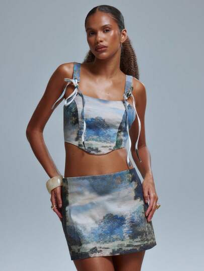 MUSERA Áo tank top buộc dây vai hình nơ, thích hợp mặc đi chơi, đi nghỉ mát, mùa xuân hè, lễ hội, ngày lễ.