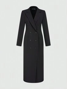 Chiquease Women's Casual Long Button Coat For Summer Fall Winter Cloth For Women - Black - View 1