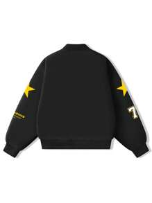 Manfinity Sporsity Men's Front Zip Up Long Sleeve Letter Print Casual Jacket With Pocket