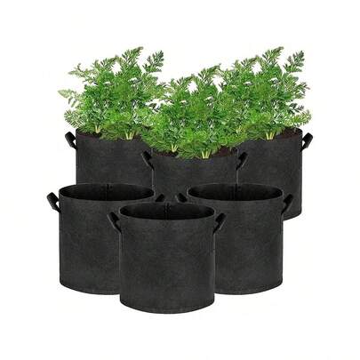 1-5Pcs 1-10Gallons Heavy Duty Thickened Non-Woven Fabric With Handles Multi-Purpose Plant Grow Bags Fabric Pots For Indoor Outdoor Gardening Vegetables Flowers Herbs Bonsai Plants Christmas Holiday Gifts Garden Supplies Planting Containers Grow Bags Gift Ideas Pens,Pen,School Supplies