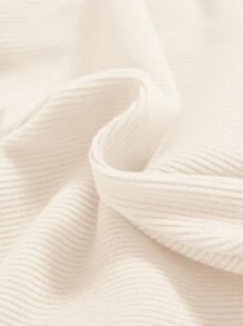 Cozy Pixies 2pcs Baby Girl Floral Pattern Round Neck Ruffle Long Sleeve Top Set - Beige - View 4