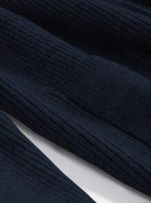 DAZY Women Plain Zip-Up Long Sleeve Casual Blouse,Fall Clothes Jacket - Navy Blue - View 3