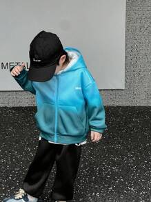 SHEIN 2pcs Young Boys Korean Style Hoodies & Pants Set, Loose Fit, Warm & Comfortable For Daily, School, Outdoor, Sports, Autumn Winter