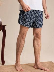 EverLounge Men's All-Over Print Button-Front Lounge Pants, Casual Daily Wear - Multicolor - View 4