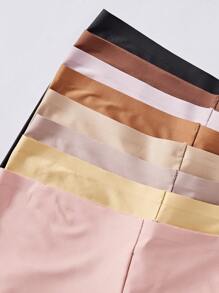 Snug Zone 8pcs Plus Size Solid Color Seamless Boxer Shorts - Multicolor - View 4